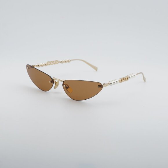 Gucci GG1920S 003 Sunglasses Shiny Endura Gold with Pearl Cat Eye Frame main image 11